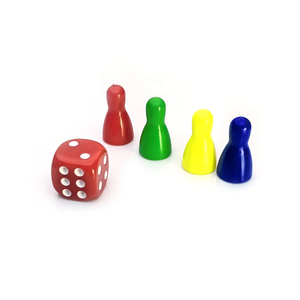 Wholesale Custom Color 4 Pawns <b>Dice</b> Set Plastic Pieces <b>Dice</b> Set Game Chess Accessories <b>Dice</b> Pieces for Board Game - Product Image 4