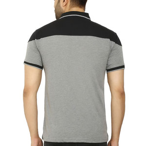 Polo pour homme à manches courtes, coupe ample, grande taille, couleur unie, polos pour homme grande taille, polo gris noir - Product Image 4