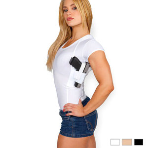 Women's <b>Conceal</b> Carry Gun Pockets T-Shirts Compression Shooting <b>Concealed</b> Carry Holster T-Shirts by Star Crystal Enterprises - Product Image 4