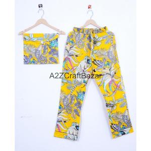 Conjunto de Pijama de Algodón 100% para Mujer, Ideal para Fiestas, Cuello en V, Manga Larga, Estampado Floral, Ropa de Dormir Cómoda para Toda Temporada - Product Image 2
