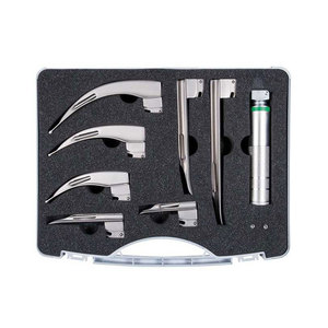 Laryngoscope Medical Diagnostic <b>Instruments</b> 4 Blades Fiber <b>Optic</b> Laryngoscope Kit Professional Clinical Examination Equipments - Product Image 4