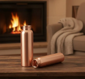 Premium Quality Eco-Friendly Pure Solid <b>Copper</b> Water <b>Bottle</b> for <b>Drinking</b> Ayurvedic Health Benefits Leak Proof Cap Customizable - Product Image 4