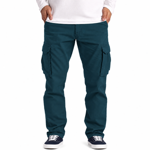 Men's Cargo <b>Pants</b> Casual Straight Mid Waist Multiple Pockets Utility Trousers Breathable Quick Dry Lightweight Spandex/Cotton - Product Image 4