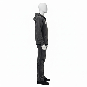 Custom Men's Fleece Tracksuit Star Print <b>Zip</b> Up Hoodie Sweatpants Set Streetwear Heavyweight Hoodies Unisex Casual Jogger Suit - Product Image 3