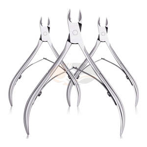 Coupe-cuticules professionnel en acier inoxydable argenté pour bébé, ciseaux à ongles à lame pointue et à mâchoires larges - Product Image 1