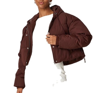 เสื้อแจ็กเก็ตขนเป็ดสำหรับผู้หญิง, เสื้อแจ็กเก็ตขนเป็ดผ้าแคนวาสระบายอากาศได้พร้อมตัวอักษรตกแต่งผิวแกะ - Product Image 3