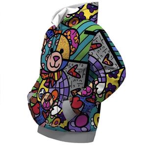 Sudadera con capucha unisex, ropa de calle con logo sublimado, grafiti, fluorescente, HIPHOP, 100% poliéster - Product Image 3