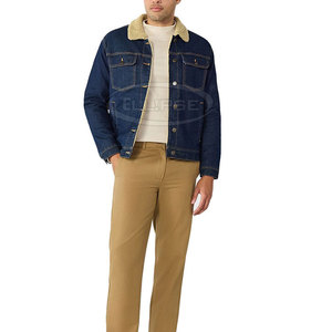 Fabricant pakistanais de manteaux en jean d'hiver pour hommes grandes tailles avec fermeture à boutons, style décontracté, imperméable et coupe-vent, 100% coton - Product Image 5
