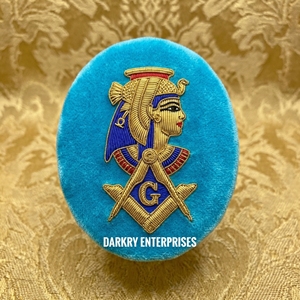 Emblema bordado hecho a mano con hilo de oro, insignia masónica del Santuario Blanco de Jerusalén, emblema corporal colgante, pedido personalizado - Product Image 5