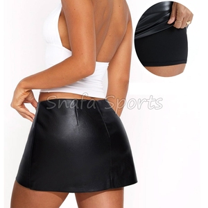 Jupes en cuir pour femme de qualité supérieure, logo personnalisé, best-seller, jupes en cuir pour femme style streetwear, nouvelle jupe tendance - Product Image 2