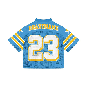 Wholesale Custom Sublimation Short Sleeve Mesh American Football Jersey <b>100</b>% <b>Polyester</b> Breathable Quick-Dry OEM - Product Image 6