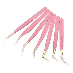 Pinzas Profesionales para Pestañas, Herramienta de Salón de Belleza, Acero Inoxidable, Precisión, Agarre Ergonómico Personalizable, Resistentes, Premium - Product Image 3