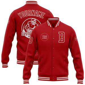 แจ็คเก็ตเบสบอลแบบสั่งทำจากโรงงานโดยตรง ชุดทีมแบบกำหนดเอง แจ็คเก็ต Letterman ปักชื่อและหมายเลข ผู้ผลิตขายส่งแบบ OEM - Product Image 1