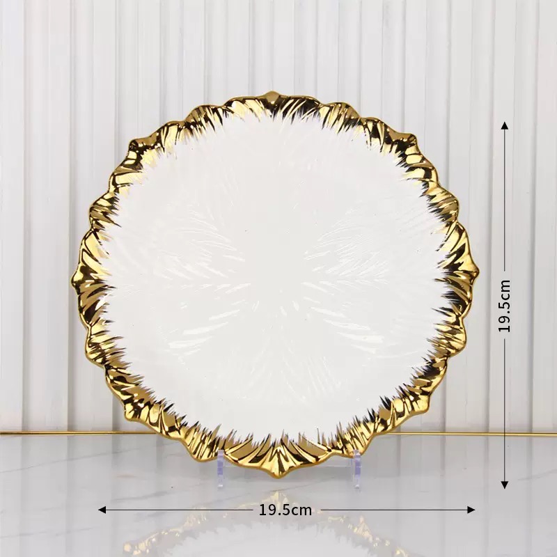 8 inches white round plate