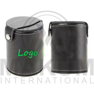 Wholesale Custom Board Game Set Original Leather Wholesale <b>Dice</b> Cup Customized Logo Leather Shaker Cup With Poker Dices - Product Image 6