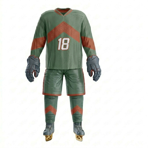 Ropa de Equipo con Material Transpirable, Construcción Reforzada, Diseños Personalizados, Uniforme Moderno de Hockey sobre Hielo, Ropa Deportiva de Alta Calidad - Product Image 1