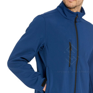 Veste d'hiver softshell pour homme au design unique, col montant, fermeture éclair sur le devant, séchage rapide et écologique pour une utilisation en extérieur - Product Image 4