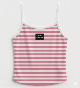 Top de tirantes finos a rayas de alta calidad para mujer, informal, de punto, transpirable, ecológico, estilo urbano. - Product Image 3