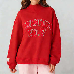 เสื้อสเวตเชิ้ตคอกลมทรงโอเวอร์ไซส์ รุ่นคัสตอมหมายเลข 7 ผ้าฝ้ายถัก 100% แบบสวมใส่ได้ทั้งชายและหญิง เหมาะสำหรับใส่ลำลองในฤดูใบไม้ร่วง - Product Image 5