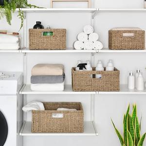 Juego de 2 Cestas de Almacenamiento de Mimbre de Seagrass con Asas Integradas, Cesta de Almacenamiento Hecha a Mano, Venta al por Mayor, Ecológica, Hecha en Vietnam - Product Image 5