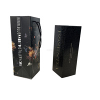 Boîte cadeau magnétique pliable de luxe Kexin pour gin, avec sac en papier assorti, pour l'emballage des distilleries