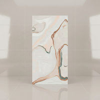 Carreaux de sol et de mur en porcelaine polie Declan Brown 2x4 pieds, aspect marbre foncé, collection intérieure de luxe