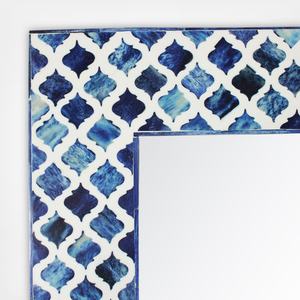 FAIZA CRAFT Miroir décoratif moderne en os incrusté, cadre en bois fait main, miroirs muraux pour la maison/le bureau, Uttar Pradesh, LED - Product Image 5