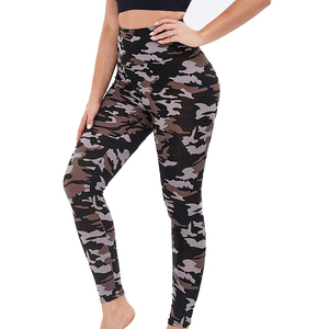 Factory Women's Full-Length Gym Fitness Leggings High Waist Casual Workout Yoga <b>Tight</b> with Logo Plain Design Breathable leggings - Product Image 5
