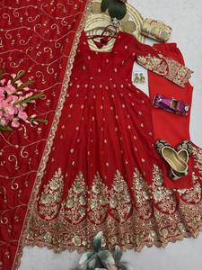 Anarkali Designer prêt-à-porter indien pour femme, ensemble Salwar Kameez avec Dupatta, vente en gros, prix bas, cousu - Product Image 4