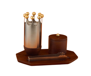 Quemador de Incienso de Madera con Bola de Cristal, Difusor de Aromaterapia, Base de Pino Decorativa de Invierno, Diseño Ignífugo - Product Image 6