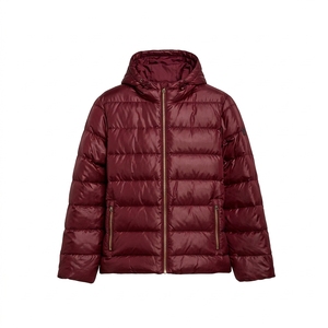 Custom Mens Puffer <b>Jacket</b> With Hood Winter <b>Waterproof</b> <b>Warm</b> Padded Coat Wholesale Streetwear OEM Manufacturer - Product Image 5