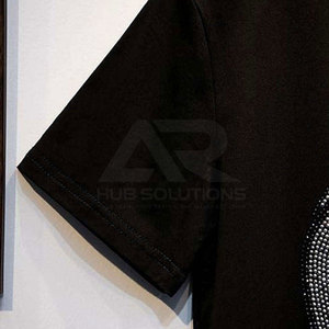 T-shirt Streetwear Bling en Coton 100% de Qualité Supérieure, Design Logo Personnalisé, Léger, Confortable, Respirant, Écologique - Product Image 6