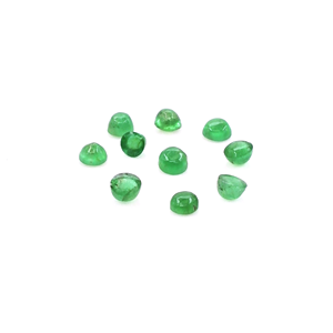 Émeraudes zambiennes naturelles, rondes calibrées de 2 mm, cabochons naturels en émeraude pour la création de bijoux, prêts à l'emploi - Product Image 2