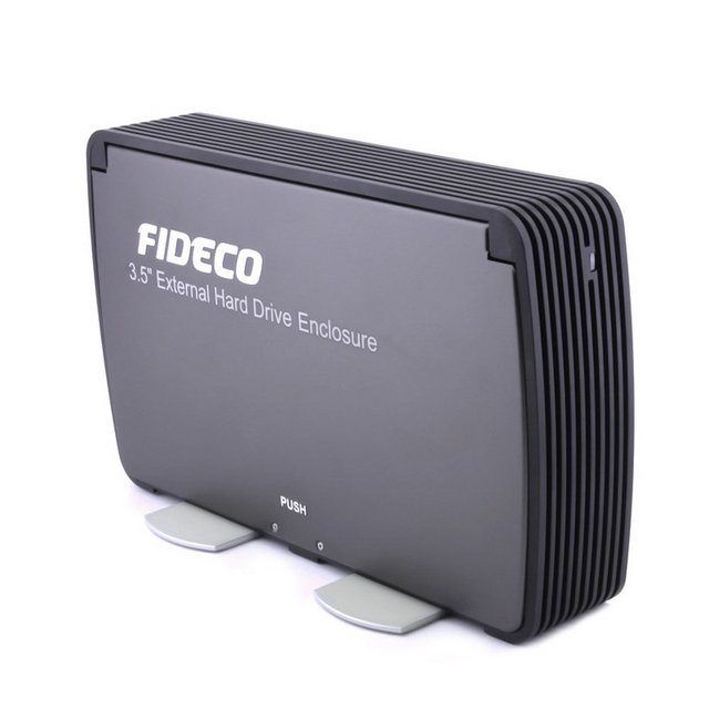 FIDECO Usb 3.0 2.5 3.5 Inch Sata HDD SSD Enclosure with Built in Cooling Fan Hdd case