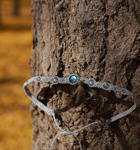 Handmade Macrame Labradorite <b>Bracelet</b> Rainbow Gemstone Beads Gray Cord <b>Adjustable</b> Boho Healing Jewelry Wholesale - Product Image 1