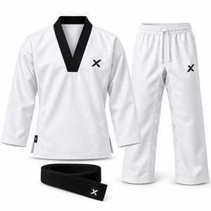 Men's Taekwondo Uniforms & Apparel | White With Multi Color <b>Belts</b> | Manufacturer | Sports & Martial Arts Wear | - Product Image 1