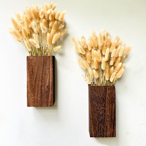 Handcrafted Mango Wood Rustic <b>Planters</b> | Distressed Walnut Finish | Wholesale - Product Image 3