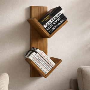 Étagère murale flottante moderne en bois à un seul niveau pour livres et présentoirs, idéale pour salon et bureau à domicile - Product Image 3