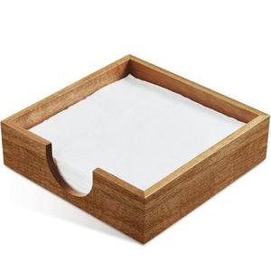 Luxury Wooden Napkin Storage Box Natural Finish Handmade Tabletop Organizer - Product Image 6