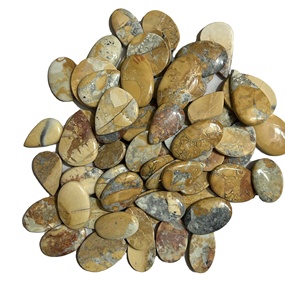 พลอยมัลิกาโนแจสเปอร์ธรรมชาติ เกรด AAA+ ทรงหลังเบี้ย พร้อมใบรับรองจากผู้เชี่ยวชาญสำหรับการทำเครื่องประดับ - Product Image 4