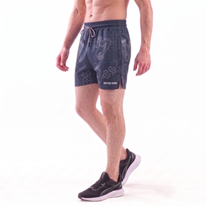custom <b>mens</b> dark blue crystal diamond pattern <b>running</b> shorts athletic workout bottoms side slit open seam pockets fitness <b>pant</b> - Product Image 4