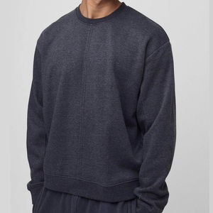 Sudadera de Hombre de Alta Calidad 2026, Personalizada, de Poliéster/Algodón, Sostenible, Básica, Corte Amplio, Costuras Visibles, Cuello Redondo, para Invierno - Product Image 1