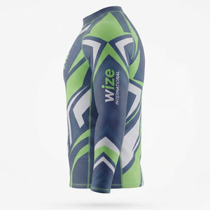 Digital Print Breathable Quick Dry Full Sleeve <b>Men's</b> Rash Guard Premium Quality Hot Selling BJJ MMA <b>Compression</b> <b>Shirts</b> Seamless - Product Image 4