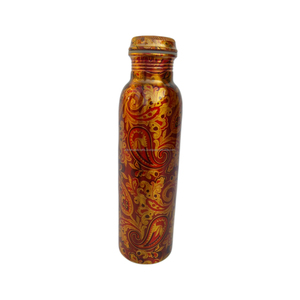 Printed Theme Copper <b>Bottle</b> Highly Polished for Drinking Design Indoor Home and Outdoor Camping Design <b>Metal</b> <b>Water</b> <b>Bottles</b> - Product Image 4