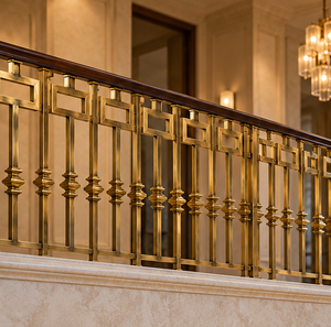 Barandilla de Bronce con Cuello de Acero en Capas para Hoteles de Lujo, Villas, Escaleras e Interiores Arquitectónicos Modernos - Product Image 4