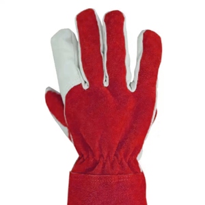 High Quality Canadian Rigger Safety Work Gloves Anti-Slip Anti-Static Comfortable Goat Grain <b>Cow</b> Split Leather Performance - Product Image 4