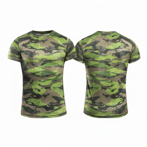 เสื้อยืดแขนสั้นลายพรางคุณภาพพรีเมียม แห้งเร็ว ระบายอากาศได้ดี ยืดหยุ่น เหมาะสำหรับการฝึกกีฬาและออกกำลังกาย คอกลม - Product Image 5