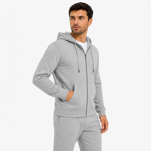 Modern mens zip hoodie with lightweight soft texture offering breathable comfort and a clean stylish look for every season - Product Image 4