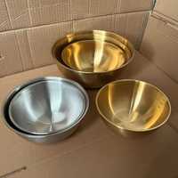 Cawan Saus Mini Stainless Steel Warna Emas, Mangkuk Celup Kecil, Piring Logam Kecil untuk Bumbu dan Camilan