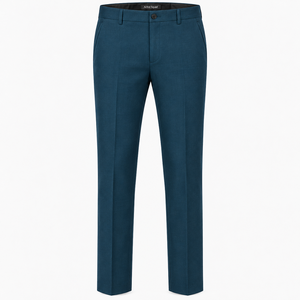 Pantalones de Traje Modernos para Hombre para Ocasiones Especiales, Corte Regular, 100% Algodón, Forro Polar de Verano, Cintura Media - Product Image 1